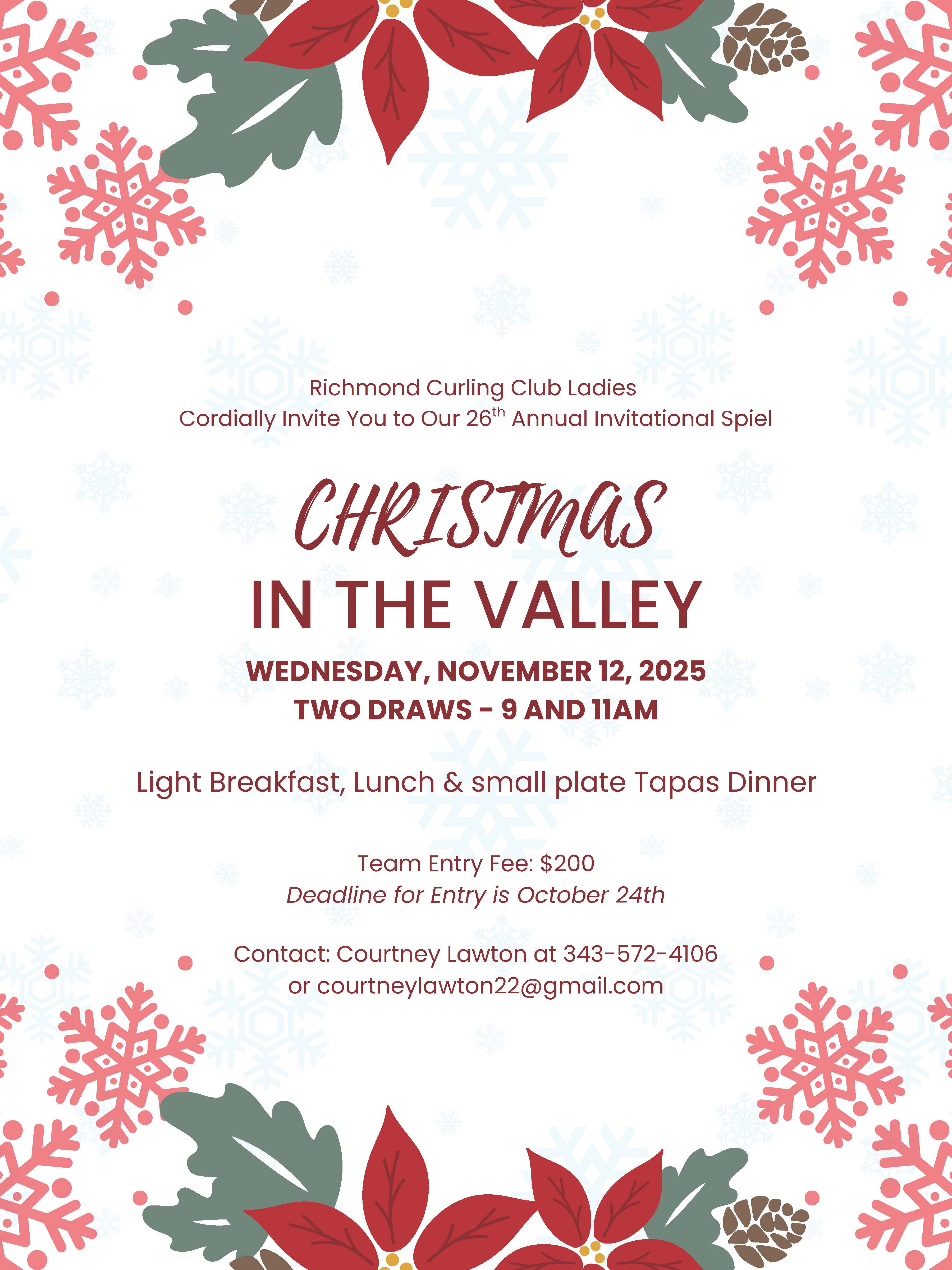 Christmas in the Valley Bonspiel 2025 Poster 002